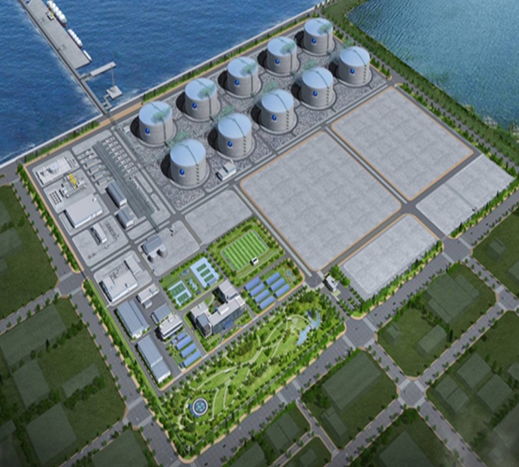 ▲ Aerial view of Dangjin LNG Production Base